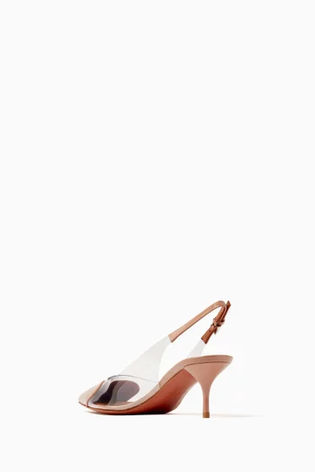 55 Slingback Mules in Patent Leather