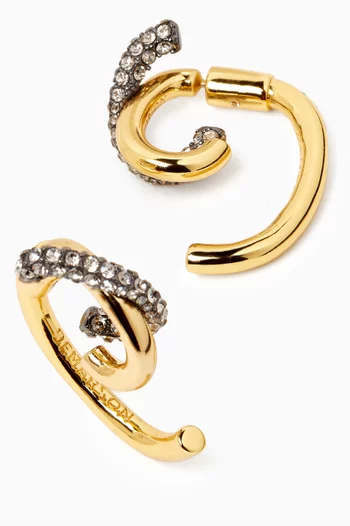 Mini Axis Luna Earrings in 12kt Gold-plated Brass