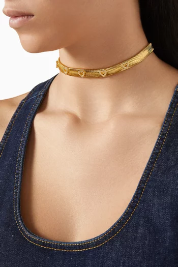 Coeur en Fête Necklace in 24kt Gold-plated Brass