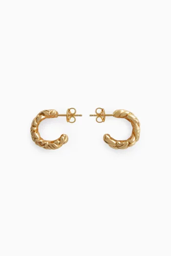 Intrecciato Earrings in Gold-plated Sterling Silver