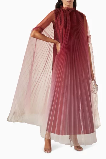Abaya & Dress Set in Satin & Tulle