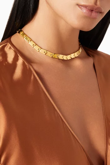 Banded Choker in 22kt Gold-plated Bronze