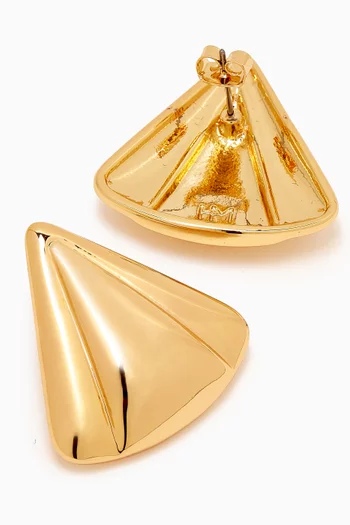 Pointelle Earrings in Gold-plated Metal