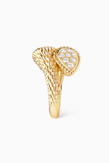 Serpent Bohéme Toi et Moi Diamond Ring in 18kt Yellow Gold   