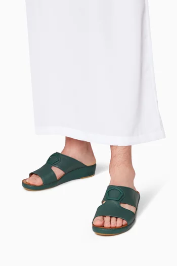 Peninsula Granulato Calfskin Sandals         