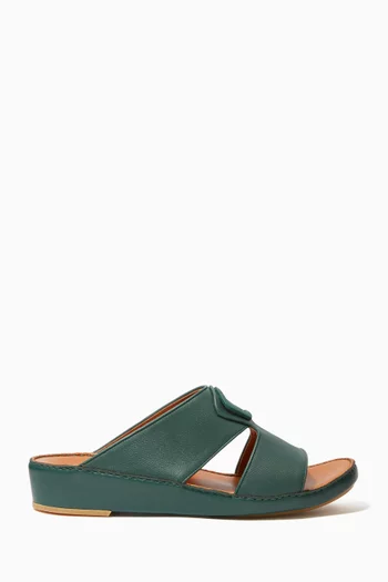 Peninsula Granulato Calfskin Sandals         
