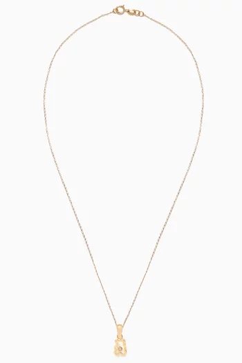 Bear Diamond Pendant Necklace