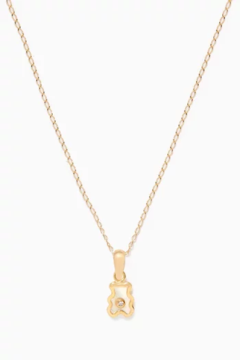 Bear Diamond Pendant Necklace