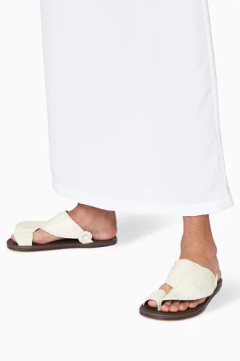 Arabian Crocodile Leather Vela Sandals       
