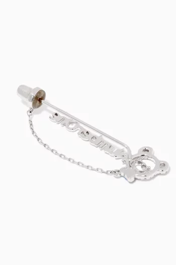 "Number One" Diamond Brooch in 18kt White Gold
