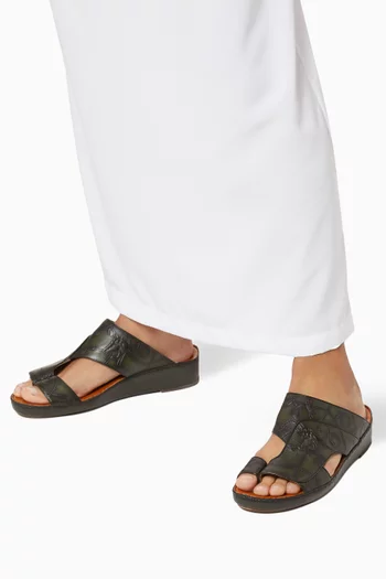 Najdy Fermer Sandals in Equestra-Embossed Softcalf    