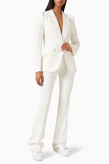 Bootcut Pants in Viscose Crepe