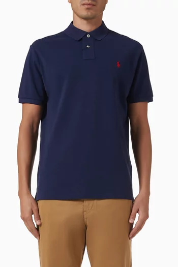 Logo Slim-fit Polo T-shirt in Cotton