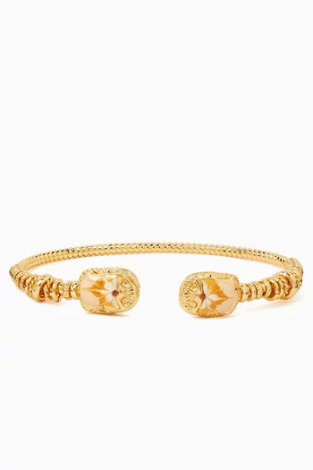 Duality Scaramouche Cuff Bracelet in Gold-plated Brass