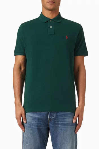 Logo Slim-fit Polo T-shirt in Cotton