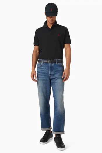 Logo Slim-fit Polo T-shirt in Cotton
