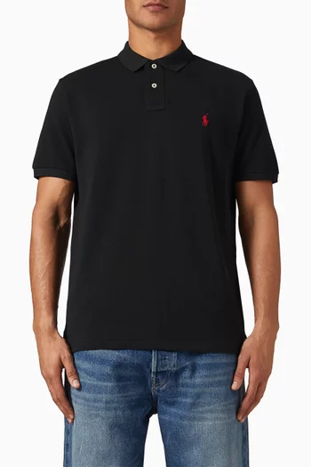 Logo Slim-fit Polo T-shirt in Cotton