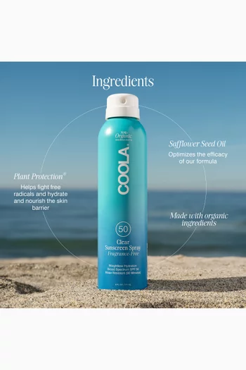 Clear Sunscreen Spray SPF50 - Fragrance Free, 177ml