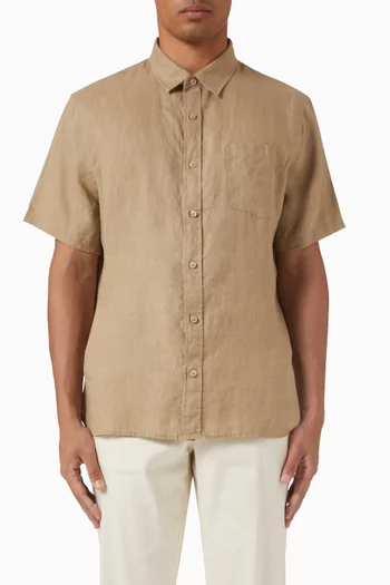 Short-sleeve Shirt in Linen