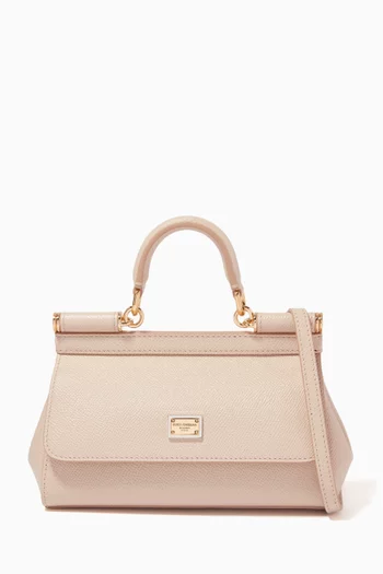 Small Miss Sicily East West Bag in Dauphine Leather