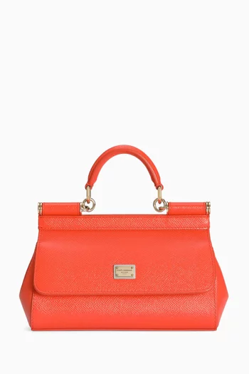 Small Miss Sicily East West Bag in Dauphine Leather