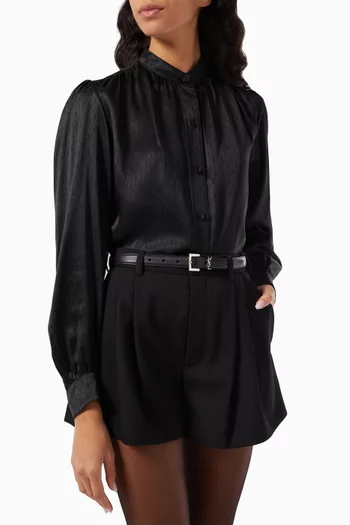 Cassandre Thin Belt in Smooth Leather