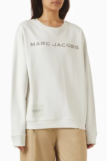 Embroidered Logo Sweatshirt in Cotton