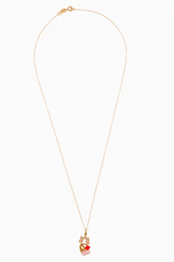 Maya the Kitten Diamond Necklace in 18kt Yellow Gold     