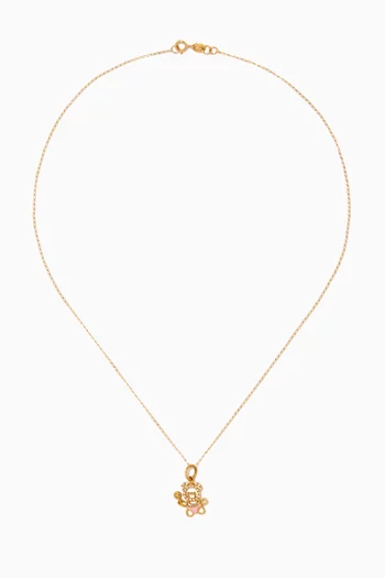 Oscar the Teddy Diamond Necklace in 18kt Yellow Gold   