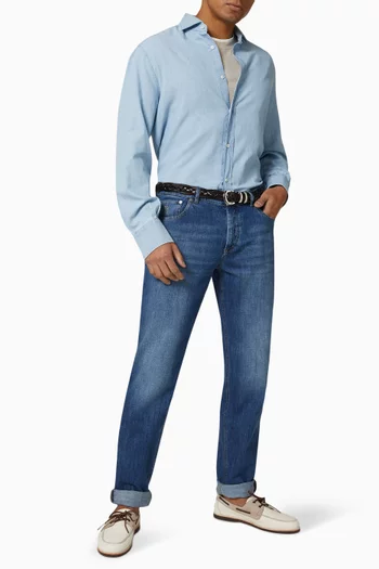 Spread Collar Shirt in Cotton