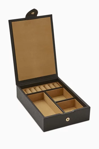 Travel Tray Jewellery Box in Calf Leather