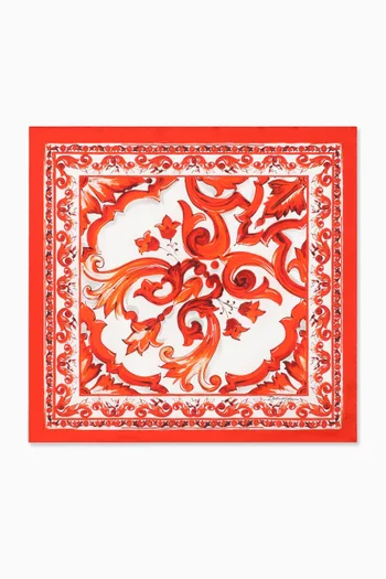 Majolica-print Scarf in Silk