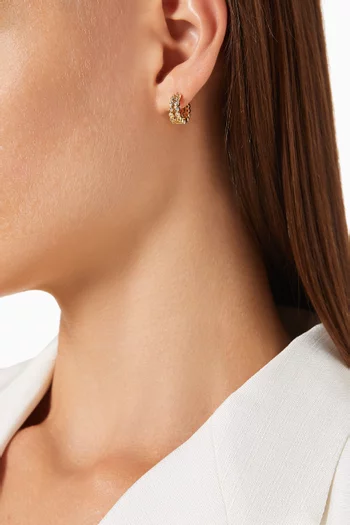 Double Huggies in Gold-plated Brass