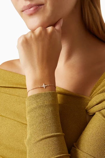 Star Pavé Diamond Bracelet in 18kt Yellow Gold
