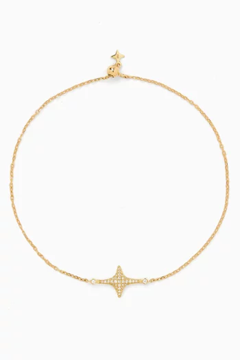 Star Pavé Diamond Bracelet in 18kt Yellow Gold