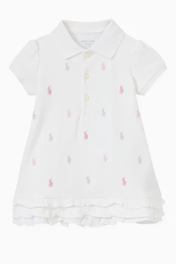 Ruffled Polo Dress & Bloomer Set in Cotton