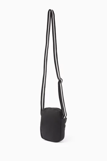 Logo Embroidered Crossbody Bag in Nylon