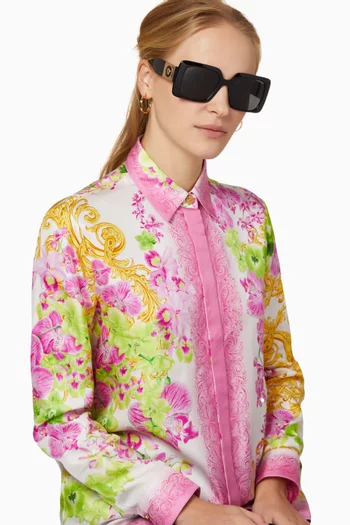 Medusa Stud Square Sunglasses in Acetate
