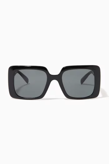 Medusa Stud Square Sunglasses in Acetate