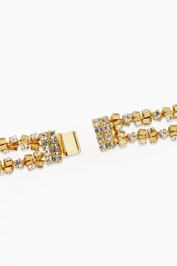 Trevise Strass Necklace in Gold-tone Metal