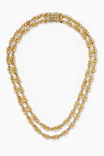 Trevise Strass Necklace in Gold-tone Metal