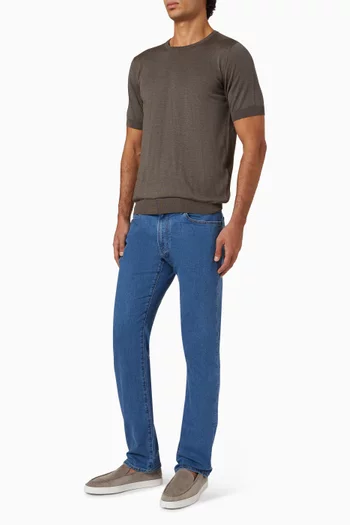 Slim-fit Sweater in Silk & Cotton