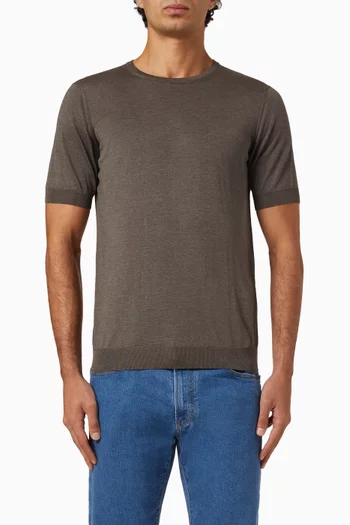 Slim-fit Sweater in Silk & Cotton