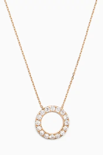 Chique Circle Diamond Necklace in 18kt Gold