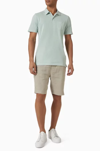 Riviera Polo Shirt in Cotton Mesh
