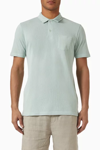 Riviera Polo Shirt in Cotton Mesh