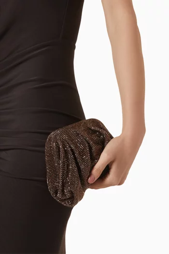 Small Venus La Petite Clutch in Rhinestone Crystal Mesh