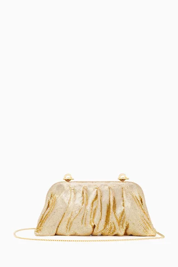 Venus La Grande Rhinestone Clutch in Crystal Mesh