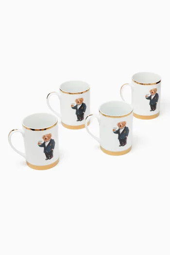 Thompson Mugs in Porcelain, Set of 4