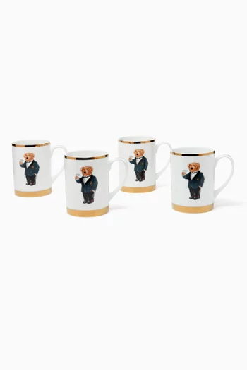 Thompson Mugs in Porcelain, Set of 4